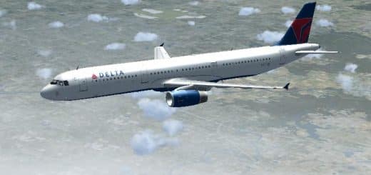FSX Delta Air Lines Texture for the Airbus A321
