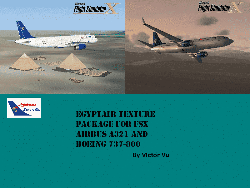 FSX EgyptAir Texture Package for A321 and 737-800