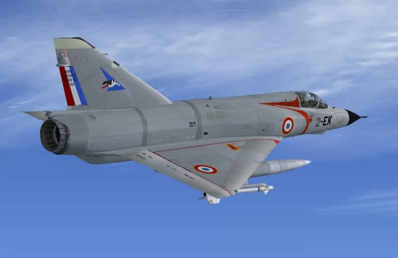 FSX Skysim Dassault Mirage IIIE, EC 1/2 “Cigognes” Textures