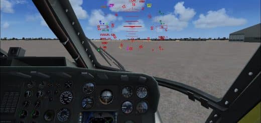 Heads Up Display for the AlphaSim Sikorsky MH-53J and CH-53A