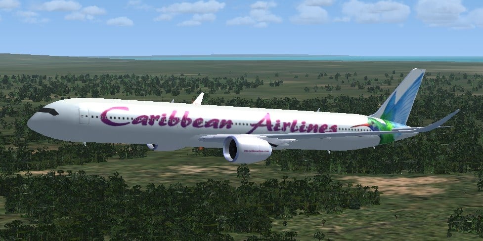 Airbus A350 Caribbean Airlines Texture