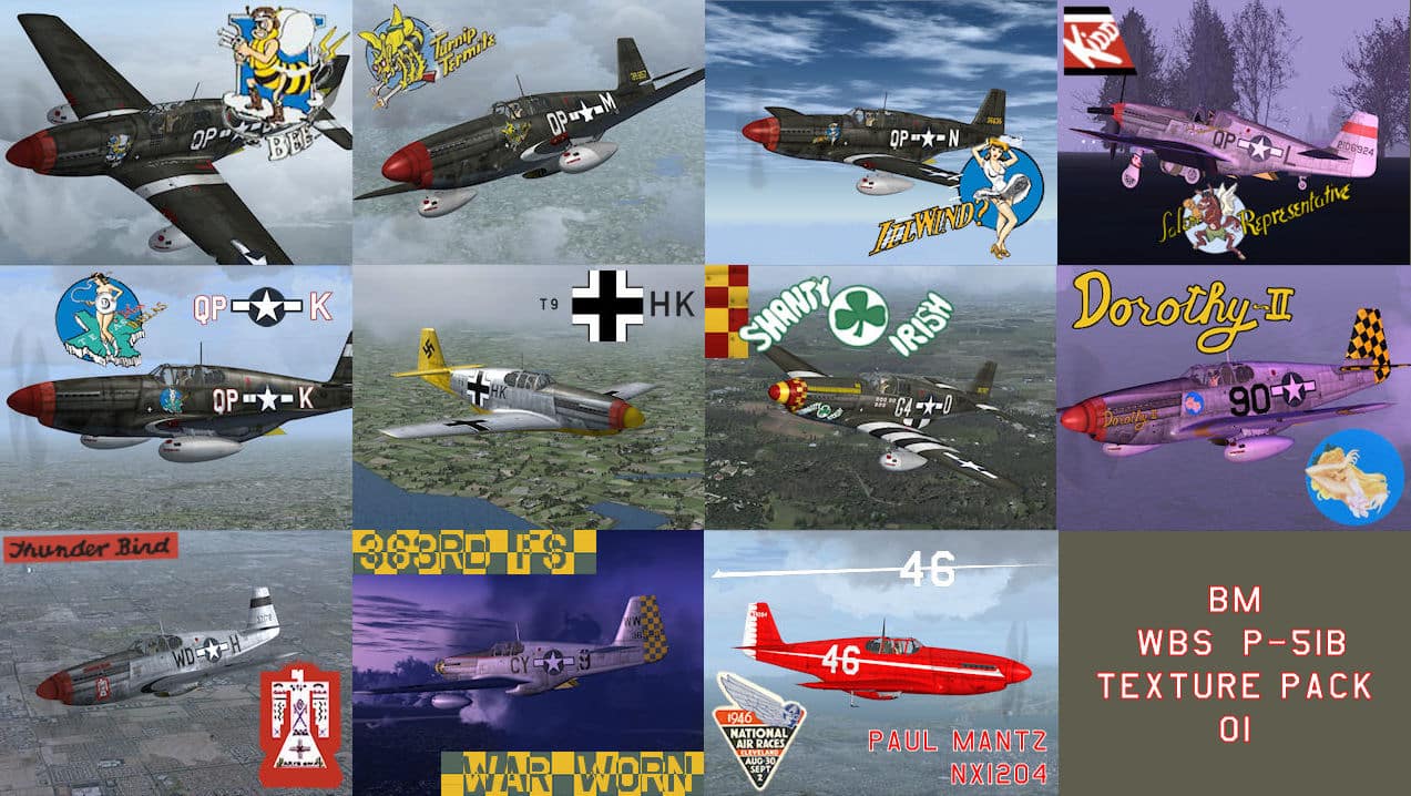 BM WBS P-51B Textures Pack01