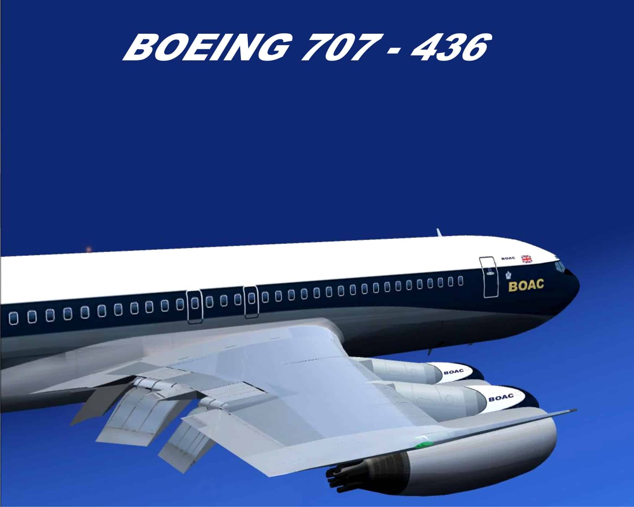 BOAC BOEING 707- 436 Model and Textures Update