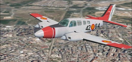 Beech Baron 58 Spain Air Force Textures