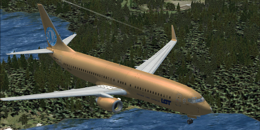 Boeing 737-800 LOT Gold plane textures