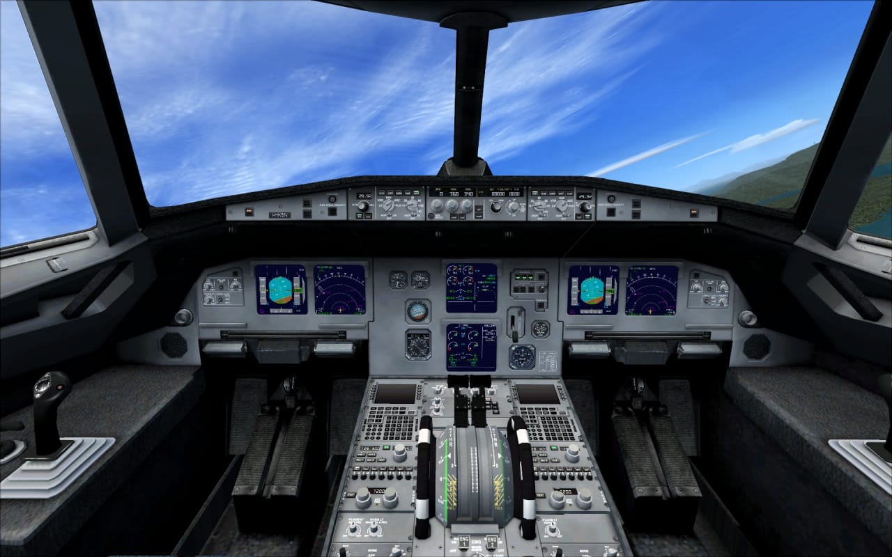 Default Airbus A321 Realistic Cockpit Textures Microsoft Flight Simulator X Mod