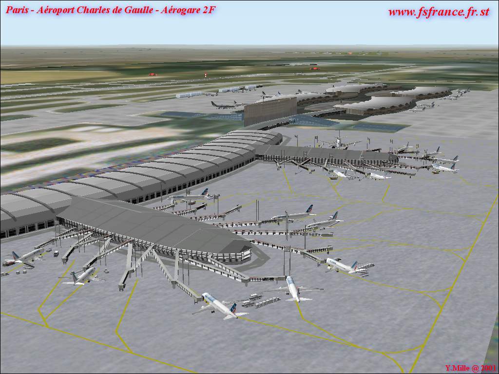 FS2000 Scenery Paris-Charles de Gaulle Terminal 2F
