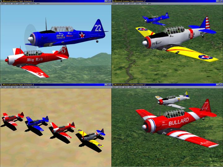 FS2000/FS98/CFS1/CFS2 T-6 Texan Reno Racers Pack