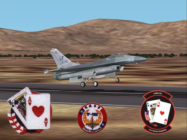 FS2002/2004 F-16 USAF 21 “Gamblers” Sqdn Repaint