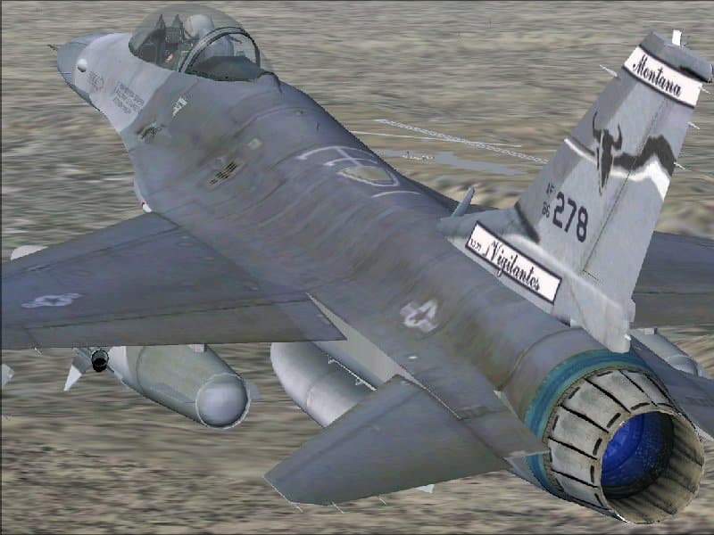 FS2004 Aircraft – Lockheed Martin F-16 120FW MT ANG