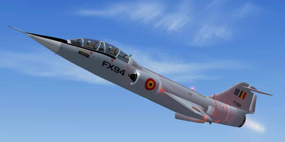 FS2004 F-104 Belgian Air Force Textures only