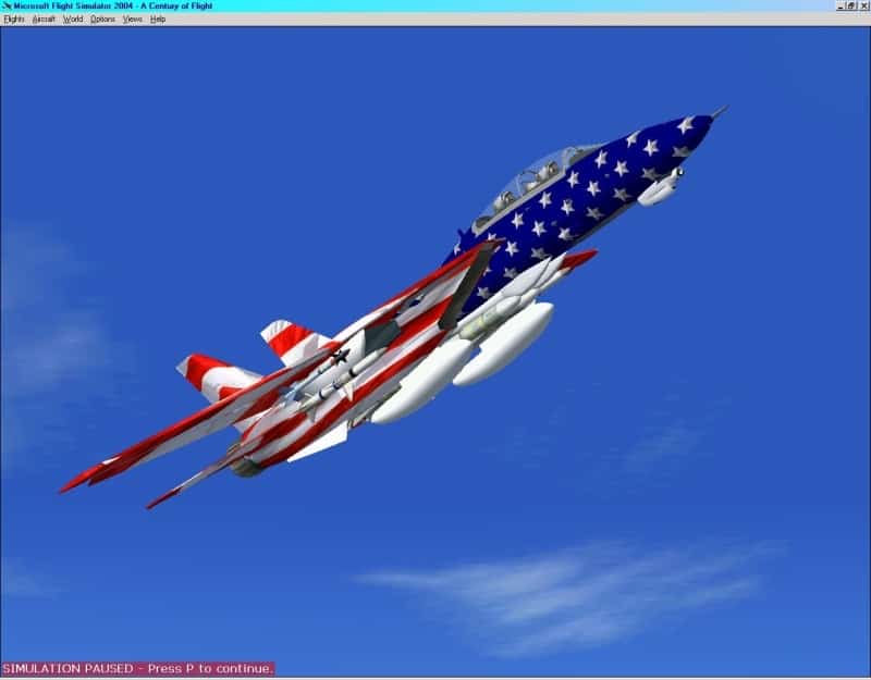 FS2004 F-14B Tomcat US Flag Textures only