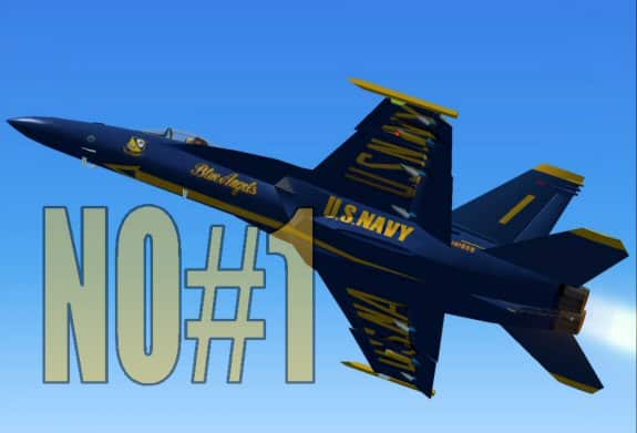 FS2004 F-18E Blue Angels No.1 Textures only
