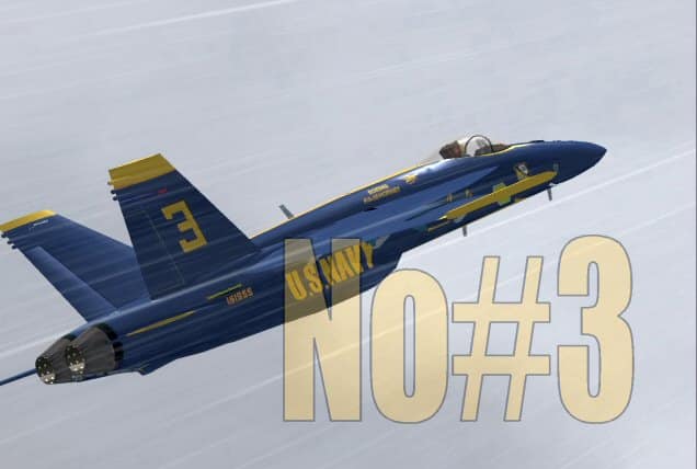 FS2004 F-18E Blue Angels No.3 Textures only