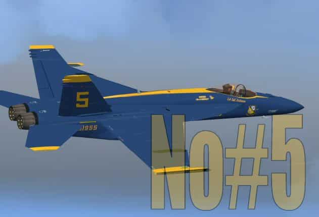FS2004 F-18E Blue Angels No.5 Textures only