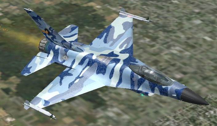 FS2004 F16 Viper Sky Blue Camo Textures only