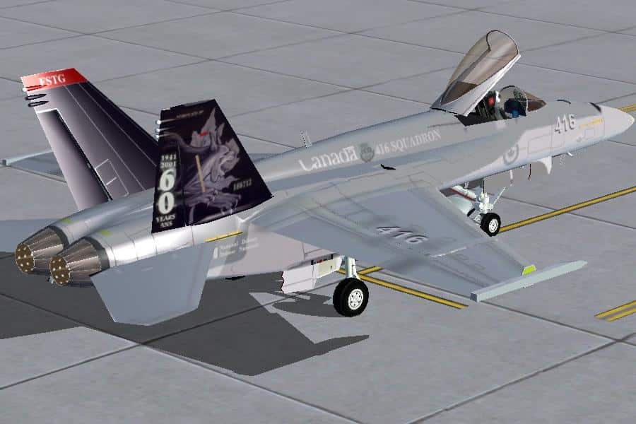 FS2004 F/A-18E Super Hornet Canadian Air Force Textures only