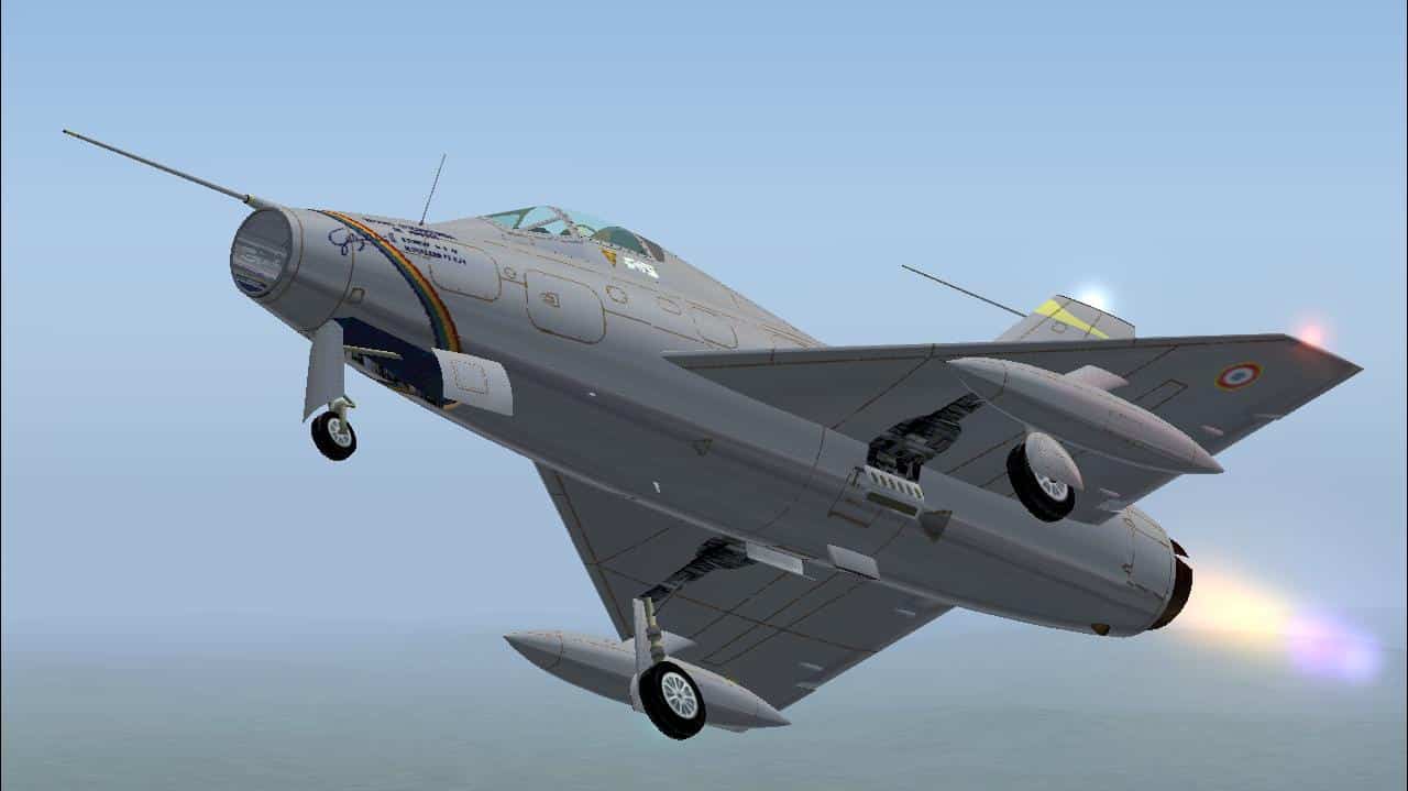 FS2004 / FSX compatible Nord Aviation 1405 Gerfaut 2 (1956) Package with animated missile.