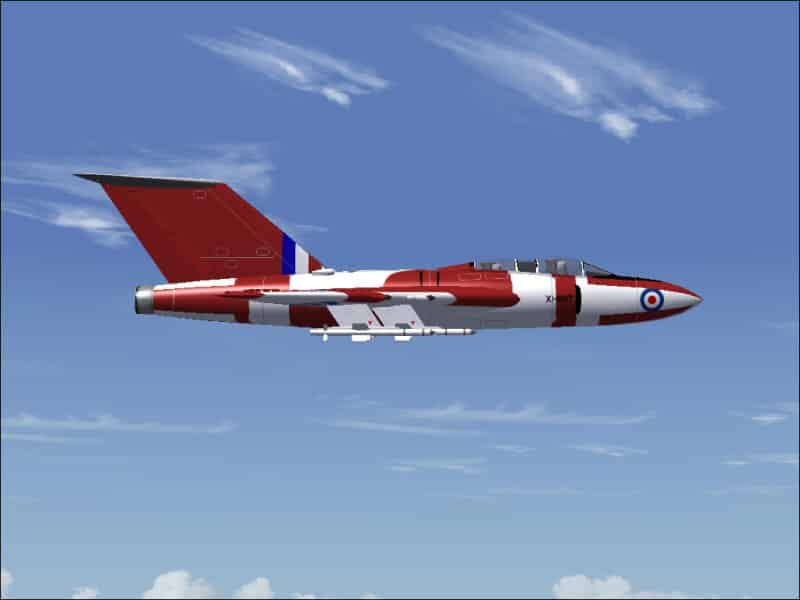 FS2004 Gloster Javelin in real (XH897) and fictional (newer style) A&AEE Textures