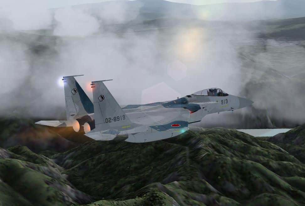 FS2004 JASDF F15J in Aggressor Squadron Colors