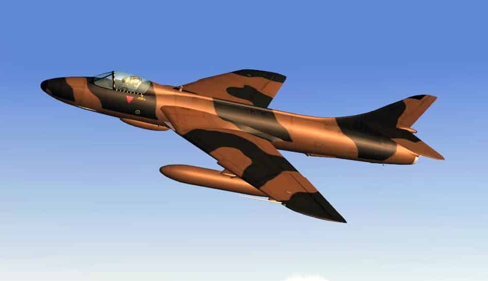 FS2004 Rhodesian Air Force Hawker Hunter FGA.9 1978 (textures only)