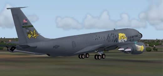 FS2004 US Airforce KC-135 916 ARW Tiger Textures only