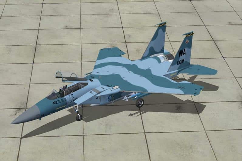 FS2004 USAF F-15C Eagle ‘Aggressors’ 65th AS/57th Wg 80-0018 Textures Only