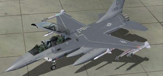 FS2004 USAF F-16C Fighting Falcon 522nd FS/27th FW – 91-0366 Textures Only