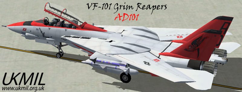 FS2004 USN F-14B Tomcat BuNo 162923 / AD101 Textures only