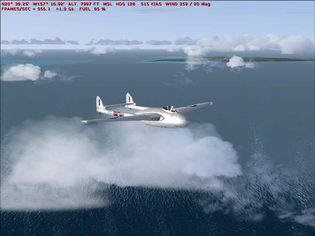 FS2004 update of the DeHavalland Vampire F3