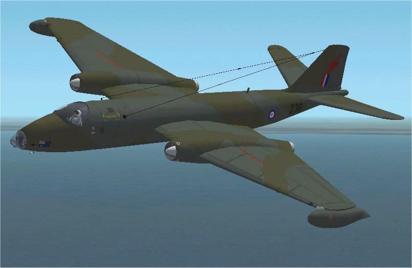 FS2004/2002 English Electric (GAF) Canberra\B20 v.01.1 Australian (RAAF) Vietnam version 1967-1972