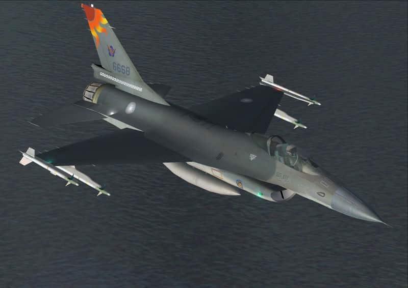 FS2004/2002 Lockheed Martin F-16A ROC (Taiwan) AF 17th Ops Grp Textures only
