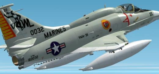 FS2004/2002 McDonnell Douglas A-4M SkyHawk latter term type