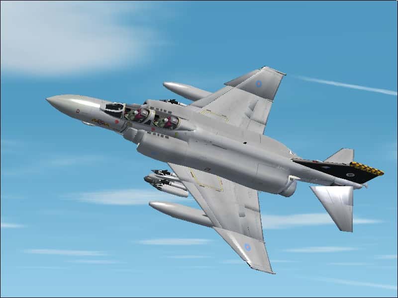 FS2004/2002 McDonnell Douglas F-4J Phantom, 74 Squadron, RAF – early 1990′