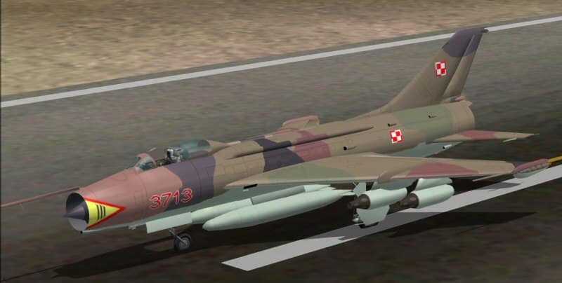 FS2004/2002 Sukhoi Su-7 in Polish Air Force Colors Textures only