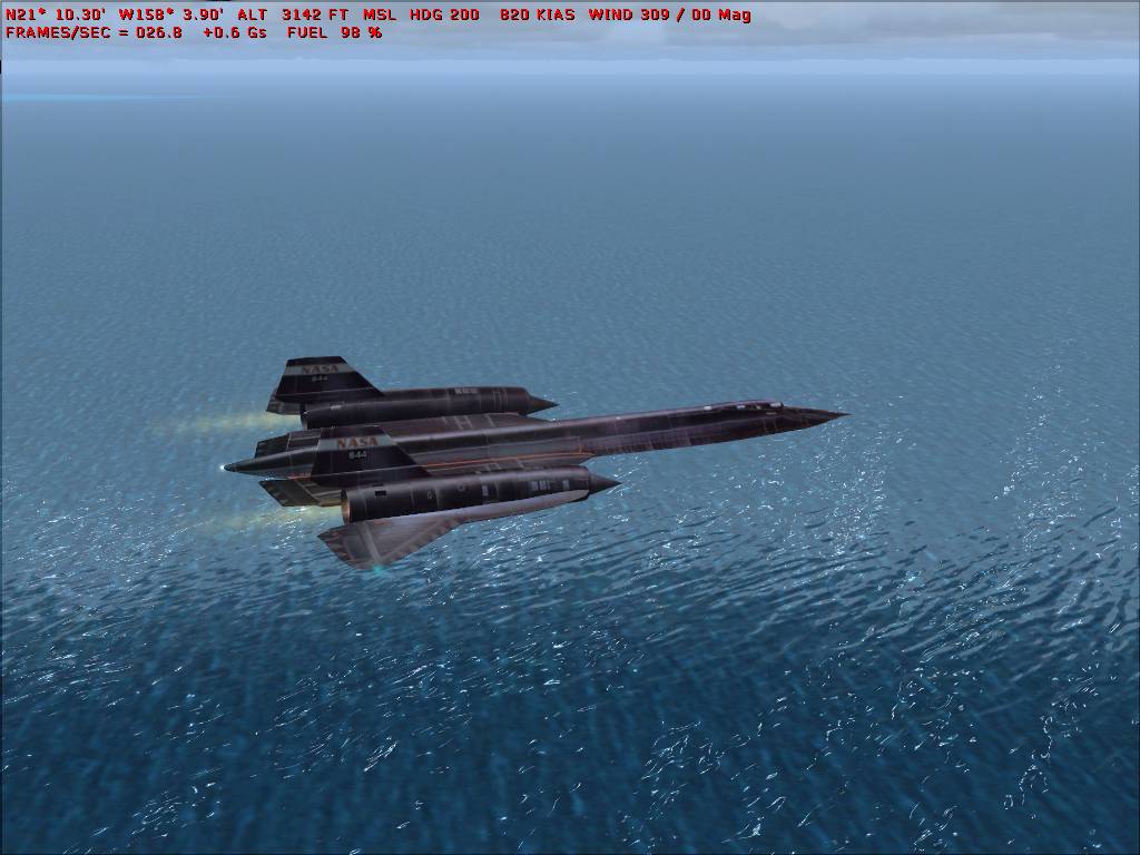 FS2004/2002 Update for Richard Barker’s great Lockheed Martin SR-71 Blackbird and the panel