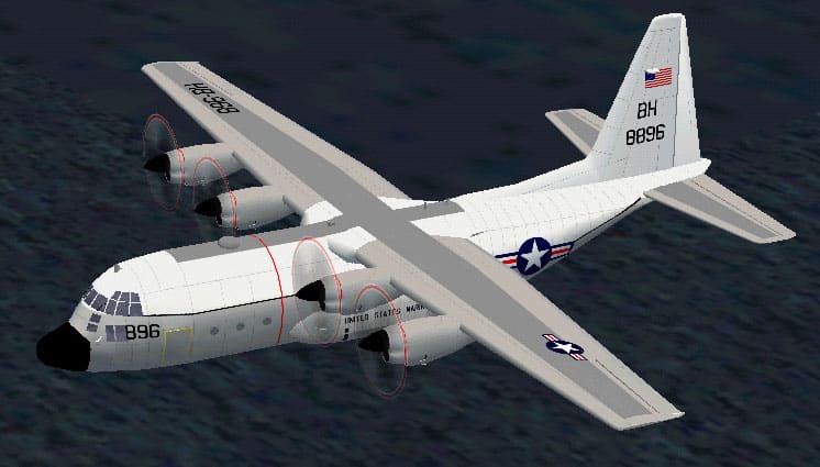FS2004/FS2002 KC-130F Lockheed Hercules US Marines Textures