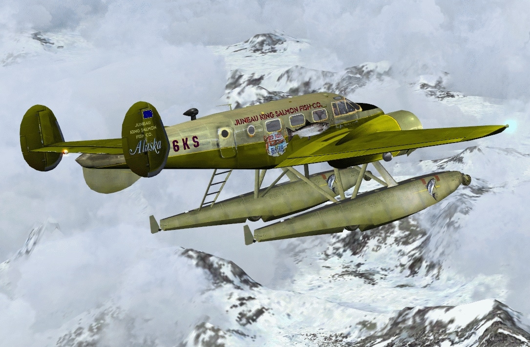 FS2004/FSX Beechcraft D18S Amphibian Juneau King Salmon Fish CO.