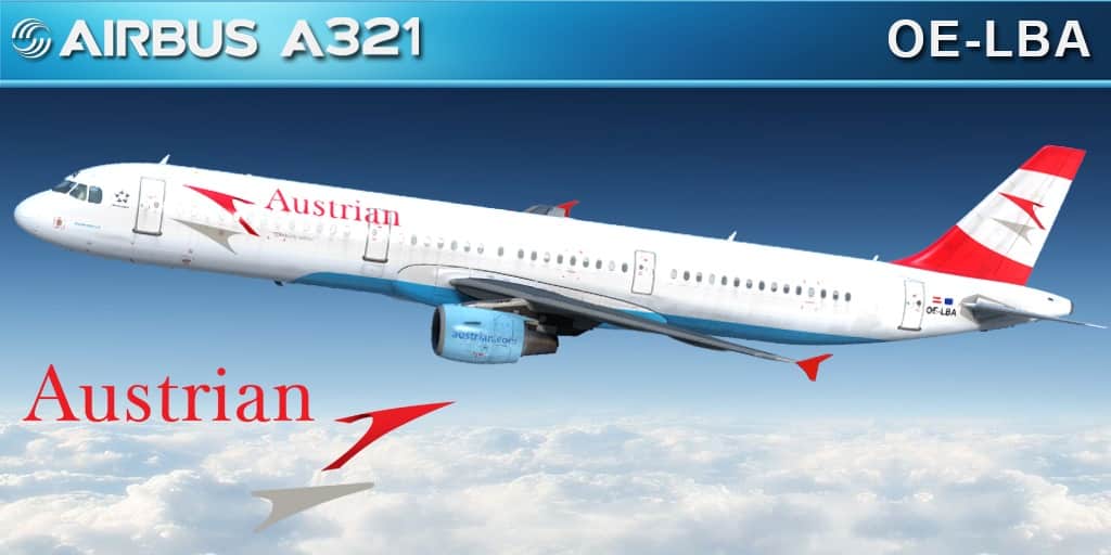 FSX Airbus A321 Austrian Airlines texture