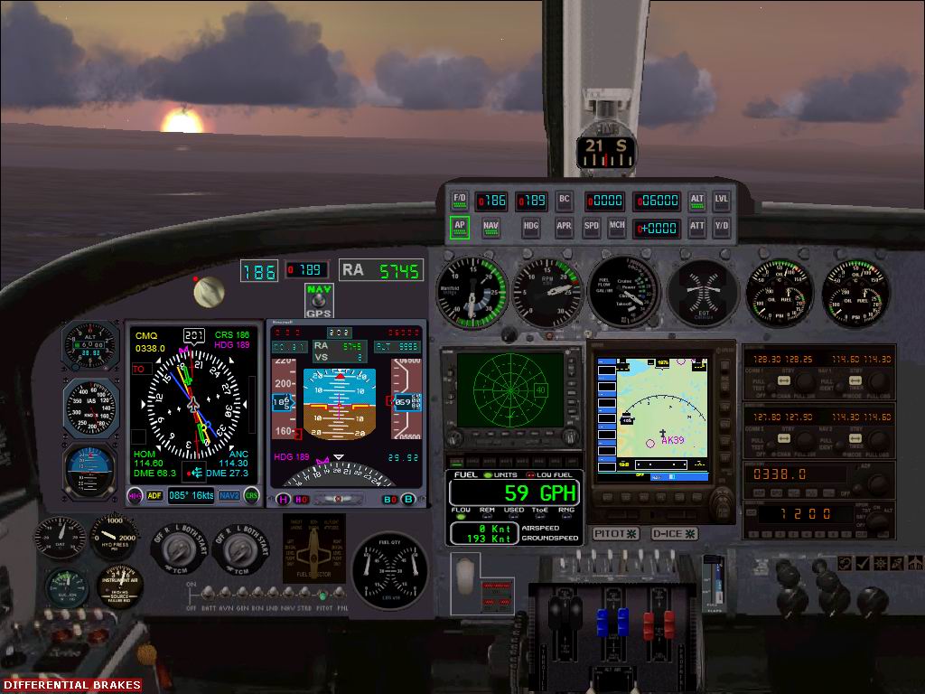 FSX Cessna 421 Panel