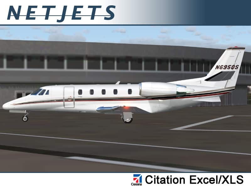 FSX/FS2004 Cessna Citation Excel XLS – NetJets USA (N695QS)
