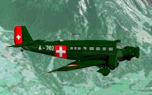 Junkers Ju-52/3m G4E Swiss Air Force A-702 1939 FS2000 only