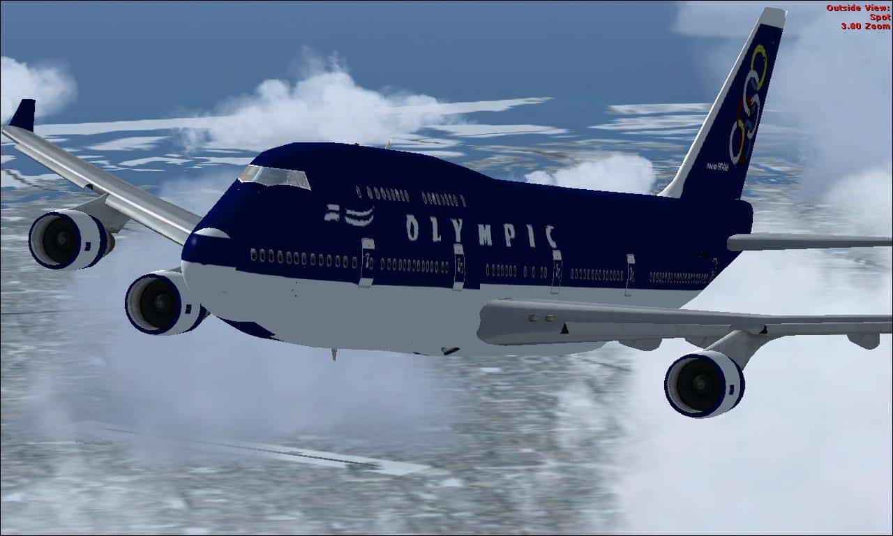 Olympic Airways Boeing 747-400 Textures
