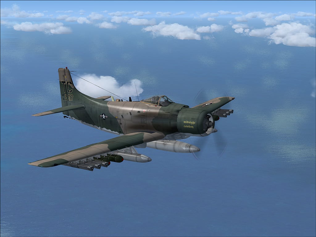 USAF Douglas A-1 Skyraider “Midnight Cowboy” Textures