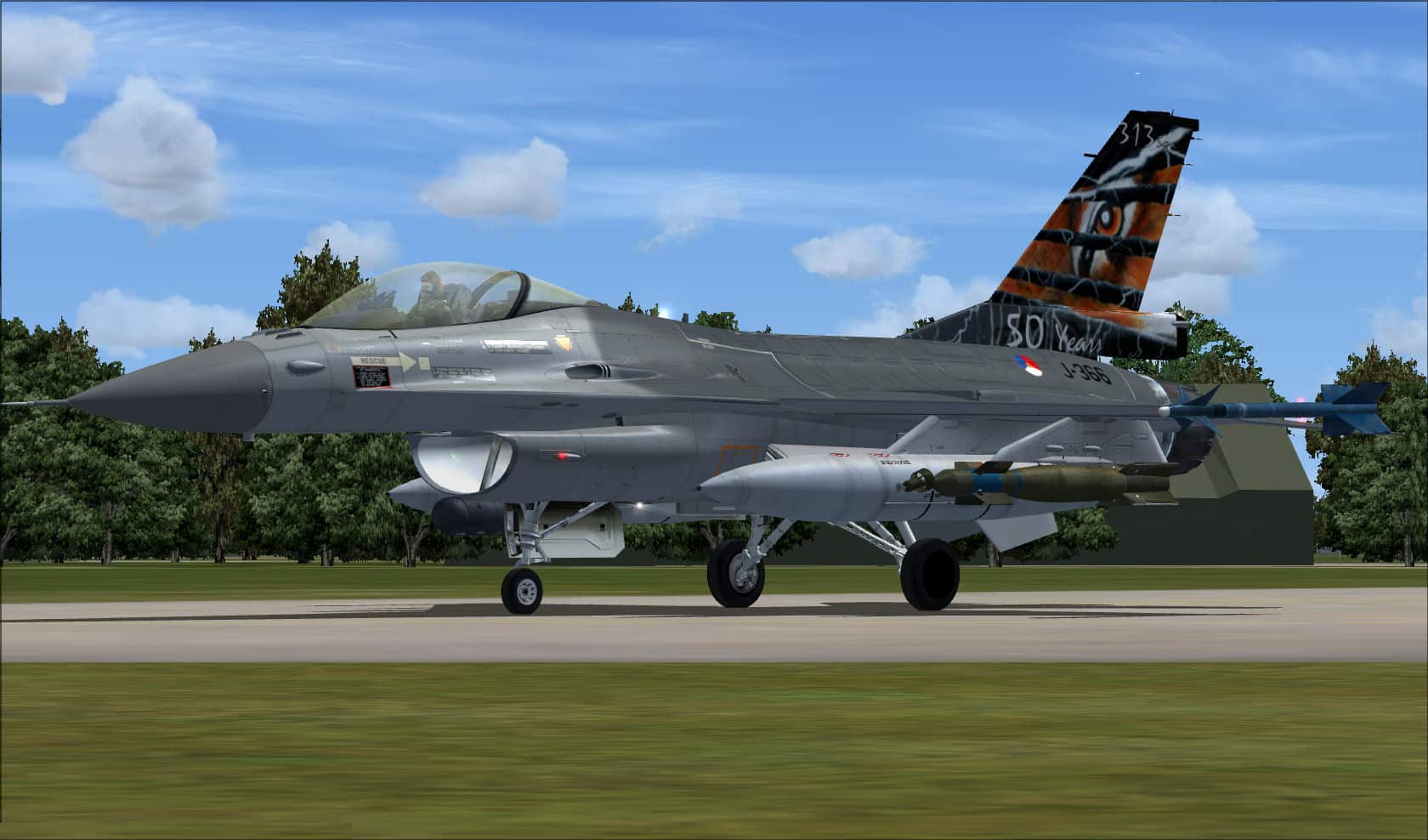 Aerosoft F16AM “50 Years 313 Squadron” Royal Dutch Airforce Textures