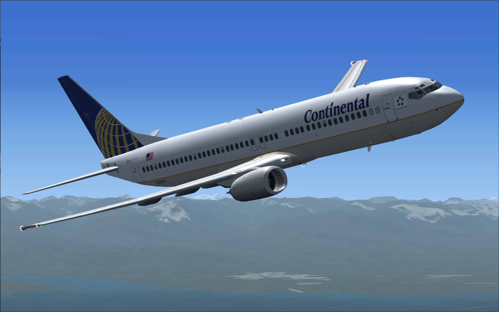 Continental Airlines Boeing 737-800 no winglets