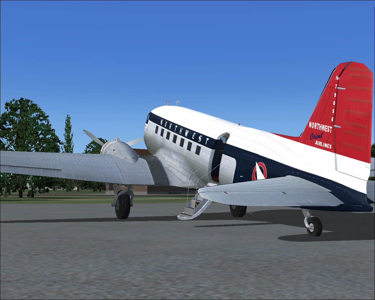 DC-3 Northwest Airlines Textures