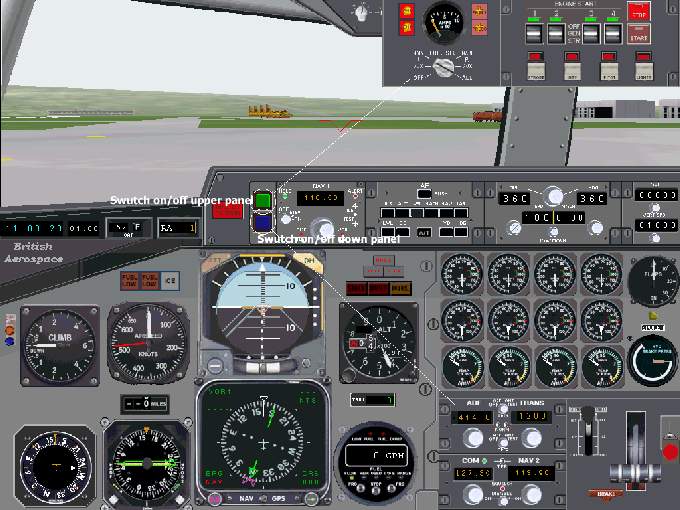 FS2000 BAe146 PANEL