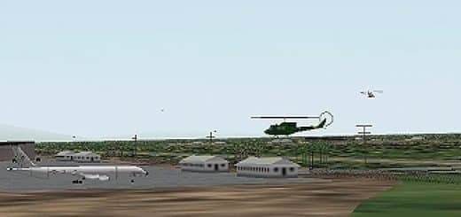 FS2000 Pleiku Airbase. Vietnam, Asia. V2