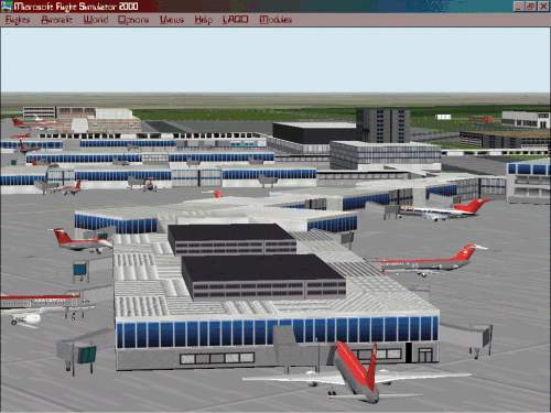 FS2000 Scenery- DETROIT METROPOLITAN WAYNE COUNTY AIRPORT
